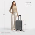 thumbnail image 4 of DUKAP RAV 20" Hardside Luggage with Spinner Wheels, Handle and Trolley, Silver, 4 of 7
