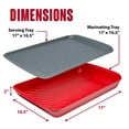 thumbnail image 2 of Con-Tact Kitchen Set of 2 Serving Tray with Handles, Grilling Prep Trays and Melamine Serving Platters for Parties, Eating, Outdoors and BBQ, Dishwasher Safe Food Tray, 2 of 5
