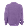 thumbnail image 5 of Women's Fashion Warm Shearling Zip Up Solid Jacket Purple XL, 5 of 7