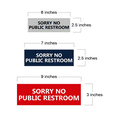 thumbnail image 2 of Basic Sorry No Public Restroom Sign (White) - Large, 2 of 5