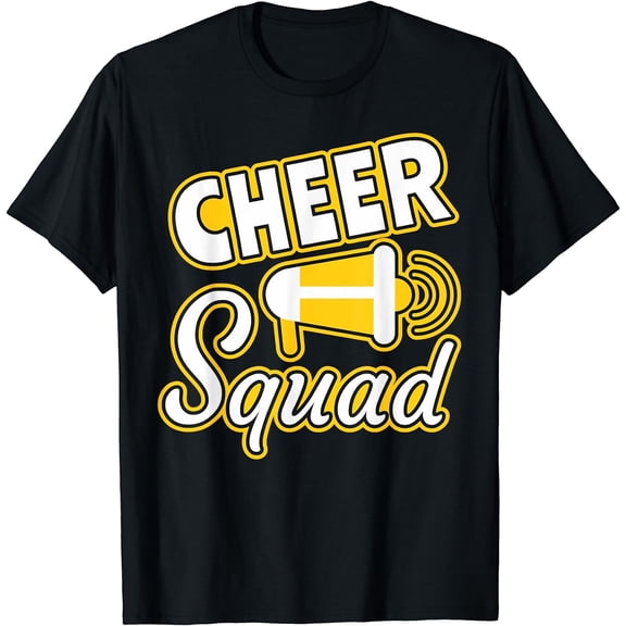 Cheer Squad Funny Cheerleader Cheering Cheerdancing Outfit T-Shirt Black 4X-Large
