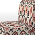 thumbnail image 4 of Designart "Nomadic Ikat Fusion" Red Ikat Upholstered Accent Chair - Victorian Arm Chair For Living Room, 4 of 7