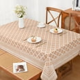 thumbnail image 2 of Table Cloth Rectangle Table, Khaki Waterproof Outdoor Tablecloth, Morocco Washable Tablecloths for 6 Foot Rectangle Tables for Kitchen Dining Tabletop 60" x 120", 2 of 5