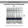 thumbnail image 7 of Creative Products Navy and Blue Stripes 71x74 Shower Curtain, 7 of 7