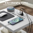 thumbnail image 3 of Alvantor Bedside Table Charging Station Nightstand with Fabric Drawers, End Side Table for Bedroom Living Room, 3 of 7