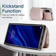 thumbnail image 3 of Funda tipo cartera para Huawei P30 con tarjetero y correa para el hombro para mujer, 3 of 5