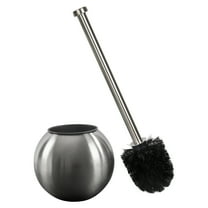 Bath Bliss Globe Design Toilet Brush and Holder in Stainless Steel