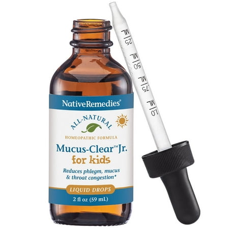 NativeRemedies Mucus-Clear Jr. - Temporarily Relieves Common Cold Symptoms in Children - 59 ml