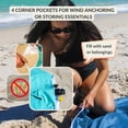 thumbnail image 3 of Manta de playa Handy Beach Goods, 178 x 178 cm, alfombrilla resistente a la arena, 3 of 9