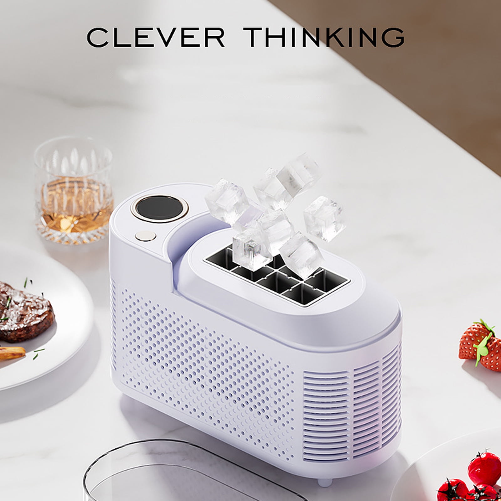 Ice Production Portable Ice Maker Semiconductor Ice Machine Ice Cubes Making Mould for Picnics and Road Trips