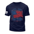 thumbnail image 5 of mgoYE 250 Years America Anniversary Shirt Men 250th Independence Day Freedom Shirt USA Flag Star and Stripes Tee 250th Anniversary Gifts(Dark Blue,M), 5 of 5