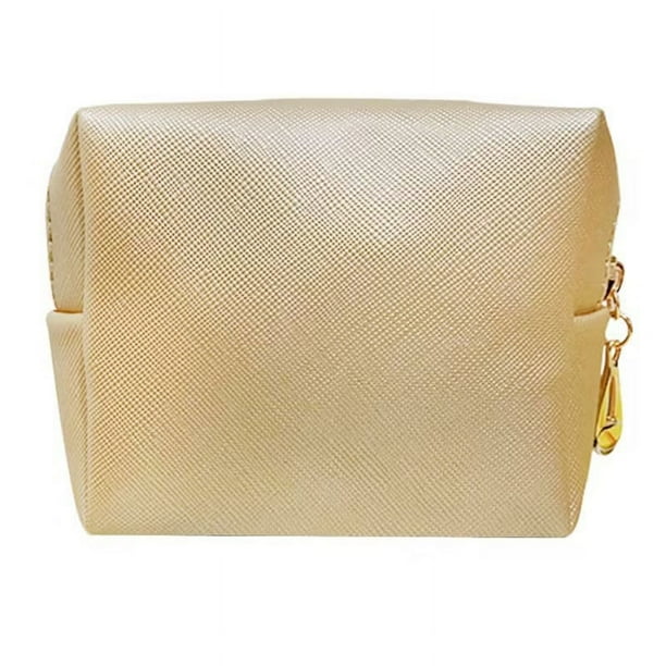 Bolsa de viaje portátil para cosméticos, bolsa de cosméticos pequeña, portátil, para mujer, de PU, impermeable, bolsa de almacenamiento de cosméticos