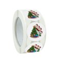 thumbnail image 1 of 500 uds/rollo de pegatinas navideñas estampadas de 2,5 cm, sobre redondo, tarjetas de regalo, etiquetas de paquete, 1 of 6