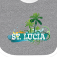 thumbnail image 4 of Inktastic St Lucia Vacation Cruise Trip Boys or Girls Baby Bib, 4 of 4
