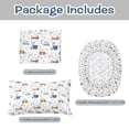 thumbnail image 3 of Viviland Kids Sheet Set Twin Size 3 Pcs, Boys Sheet Set with Blue Excavator Car Pattern，Kids Boys Twin Fitted Sheet，Breathable & Silky Soft Microfiber Fitted Sheet, 3 of 8