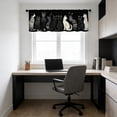 thumbnail image 6 of Lunxisen 1 Pcs Funny Black Cat Cartoon Curtains Dirt-Proof Window Drapes for Kitchen Sink Home Decor Cafe Curtains(150*45cm), 6 of 7