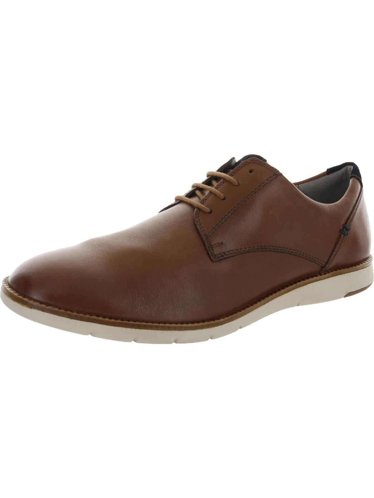 Unlisted by Kenneth Cole Design 30621 Mens Brown Leather Plain Toe Oxfords Shoes