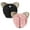 -Black+Pink, variant on BadPiggies 2-Pack Winter Earmuffs Foldable Fluffy Cute Cat Ear Warmer Glitter Ear Muffs for Women and Girls