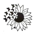 thumbnail image 1 of Escultura de girasol para colgar en la pared, decoración decorativa negra creativa para dormitorio, decoración rústica para interiores y exteriores,, 1 of 8