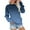 Dark Blue, variant on ManxiVoo Womens No Hood Pocket Sweatshirt Cozy Fall Winter Fashion Top with Front Pouch L Size Blue