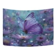 thumbnail image 4 of Wobogo Purple Sparkling Butterfly Tapestry 80x60in Home Living Room Bedroom Wall Hanging Ornaments, 4 of 10