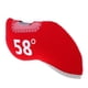 thumbnail image 2 of Funda protectora para cabeza de putter de hierro de lujo para palos de golf deportivos, de 48 degree a 60 degree 58 grados rojo, 2 of 7