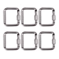thumbnail image 3 of MasteelfCA 6pcs Outdoor Buckles Square Shaped Carabiners Camping Aluminium Keychains, 3 of 9