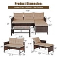 thumbnail image 2 of Patiojoy 3PC Outdoor Furniture Set Rattan Wicker Sofa Table Deck Garden Patio, 2 of 7
