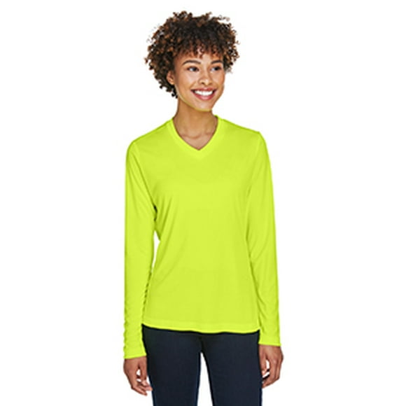 Ladies' Zone Performance Long-Sleeve T-Shirt - SAFETY YELLOW - XL