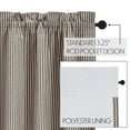 thumbnail image 2 of VHC Brands Sawyer Mill Charcoal Ticking Stripe Blackout Panel 84x40, 2 of 7