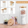 thumbnail image 3 of Miuline Cotton Swab Ball Pad Holder with Bamboo Lid,Acrylic Q-tip Cotton Swab Dispenser,Dressing Table Organiser For Bathroom, 3 of 8