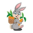 thumbnail image 2 of Cartoon Characters Bunny Rabbits Bunny Carrots Basket Be Kind Garden Farm Chicken Cow Horse Farmer Ranch Egg Fox Hen House Pig Sheep Decorating Ideas Wall Decal Sticker - Size: 7 In X 10 In, 2 of 5