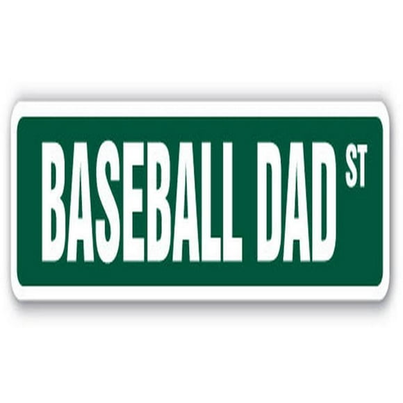 SignMission SS-BASEBALL DAD 18 in. Baseball Dad Street Childrens Name Room Sign