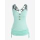 thumbnail image 1 of Tank Top de Escote Pico con Panel de Encaje de Talla Grande Rosegal  Camisetas sin mangas de talla grande, 1 of 5