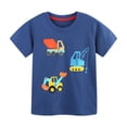 thumbnail image 2 of Frnrwgo Boys Vacation Tees Kids Summer Crewneck T-Shirt Casual Tops Tees Navy, Size 2-8 Years, 2 of 6