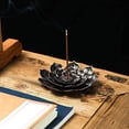 thumbnail image 2 of EKIDAZB Lotus Stick Incense Holder - Incense Burner with 5 Incense Holes and Detachable Ash Catcher, 2 of 7