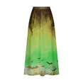 thumbnail image 5 of WFJCJPAF 2024 New Halloween Clearance! Women Skirts With Pockets,Women's Printed Elastic Waistband Pleated Pocket Skirt With Mid Calf Skirt - Yellow S, 5 of 5