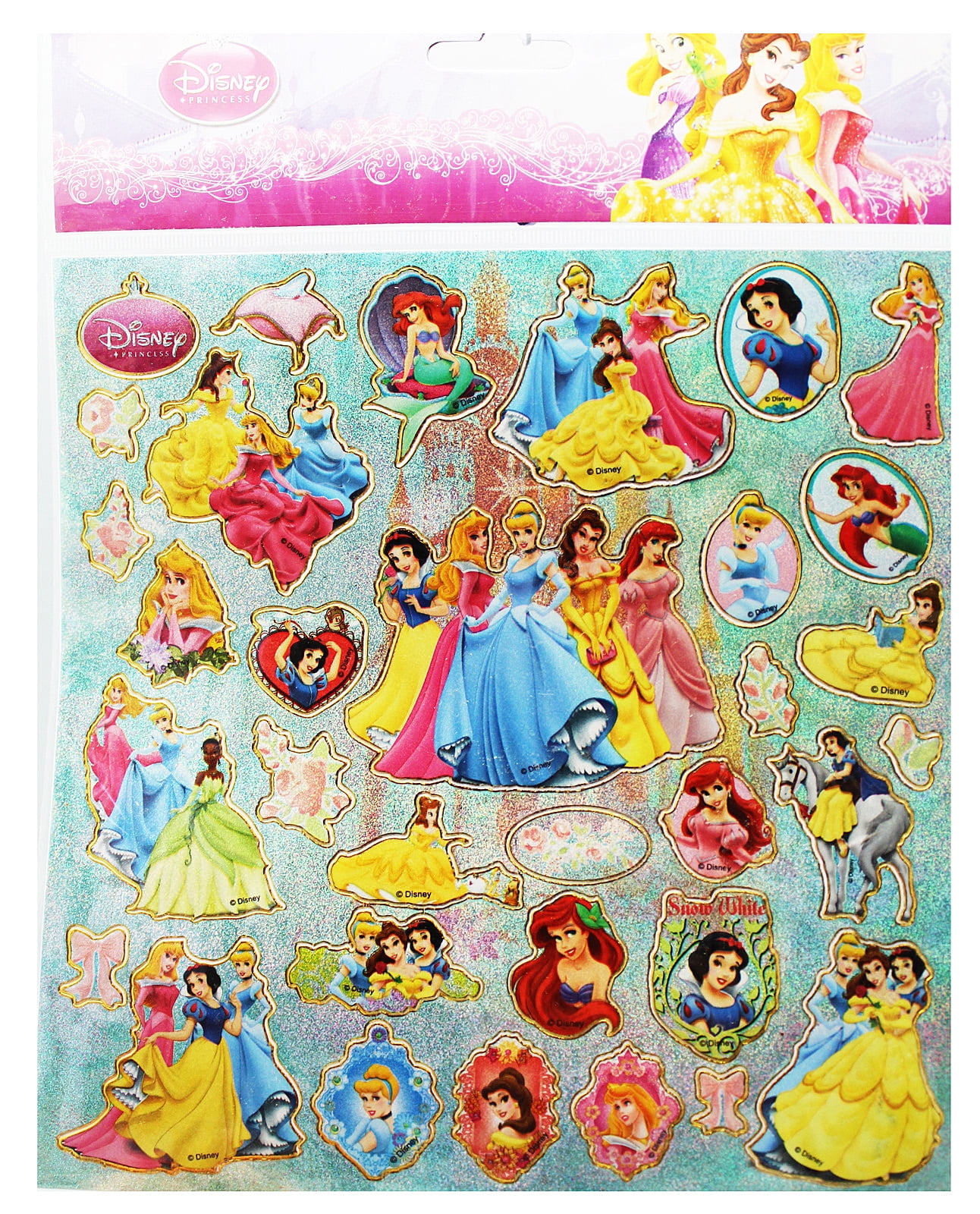 Embellishments 35 pack small paper princess inspired stickers set 1 