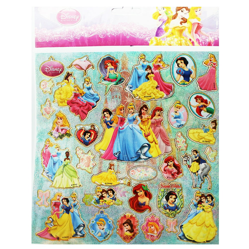 disney princess assorted characters sticker sheet 35 stickers