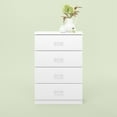 thumbnail image 6 of Furinno Tidur Simple Design 4-Drawer Dresser with Handle, Solid White, 6 of 6