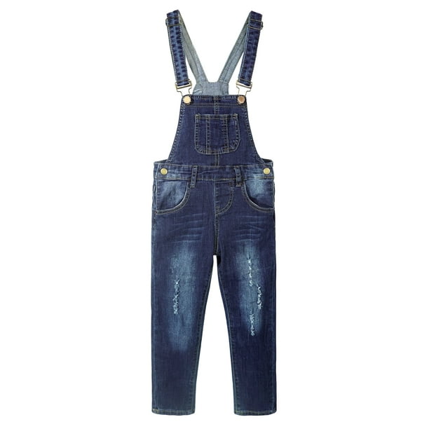 Pantalones Vaqueros Ajustados y Rotos Para Niña y Niño,KIDSCOOL SPACE, Azul Profundo, 12-18 Meses