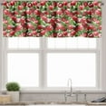thumbnail image 3 of Ambesonne Fruits Valance & Curtain, Organic Garden Harvest, 55"x30", White Green and Red, 3 of 7