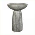 thumbnail image 2 of Bird Baths | 24.4" H Weather Resistant Pedestal Bird Bath for Patio Garden | Concrete Cement | Slate Gray, 2 of 12