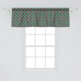 thumbnail image 2 of Ambesonne Fruits Window Valance, Cartoon Style Apples Print, 42" x 18", Dark Seafoam and Vermilion, 2 of 3