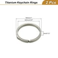 thumbnail image 2 of Titanium Keychain Rings 2 Pcs 1-inch Split Side Pushing Key Rings Split Key Ring Circle Assorted for Home Car Office Keys Attachment Key Chain Silver, 2 of 7