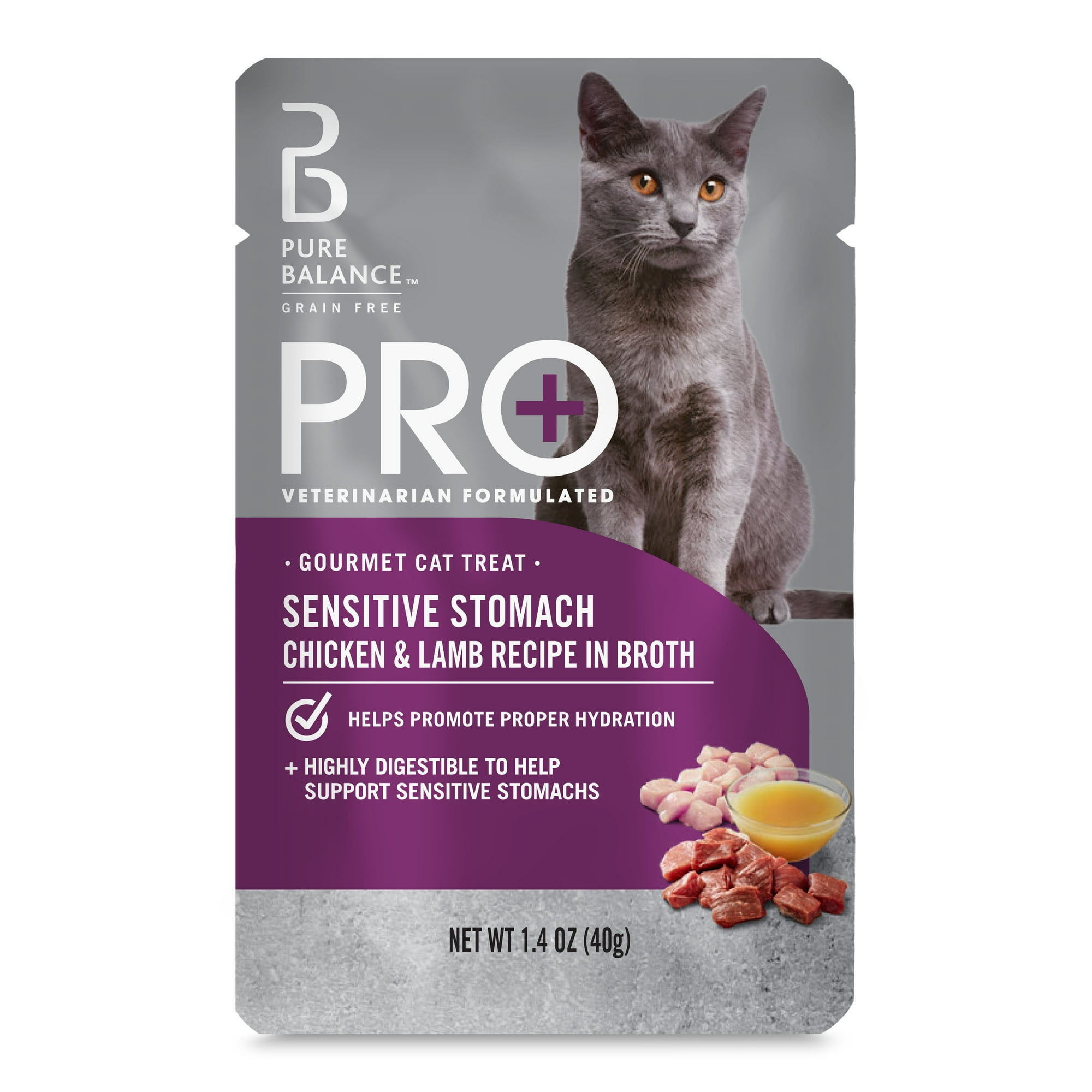 Pure Balance Pro+ Sensitive Stomach Chicken & Lamb Recipe in Broth, 1.4 oz
