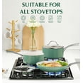 thumbnail image 4 of Koch Systeme CS 1QT Non-Stick Saucepan with Lid, Ceramic Nonstick Coating, Dishwasher Safe, Green, 4 of 8