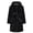 Black, variant on Kids Hooded Bathrobe Soft Plush Fleece Robe with Belt and Pockets, Cozy Warm Sleepwear Lounge Robe for Girls and Boys Ages 4-15 Years
