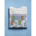 thumbnail image 3 of Be Here Now Quote Sweatshirt Men -Image by Shutterstock, Male x-Large, 3 of 4