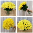 thumbnail image 3 of 36PCS Artificial Silk Flowers Realistic Roses Bouquet Long Stem for Home Wedding Decoration Party, 3 of 4